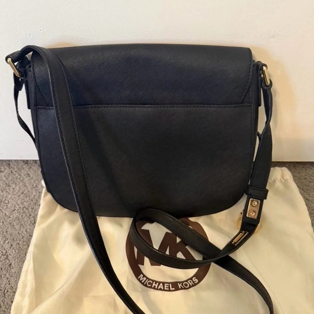 Michael Kors Black Saffiano Crossbody Bag